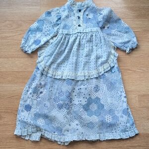 Charming Blue Floral Kids Dress